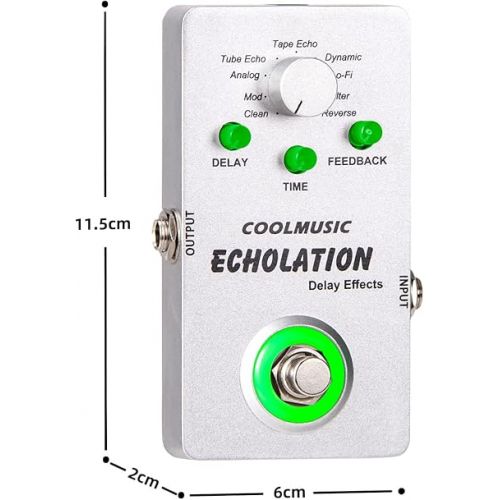  COOLMUSIC A-DE01 Echolation Digital Delay Pedal with 9 Effects…