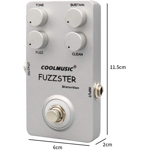  Coolmusic C-FC1 Fuzz Distortion Guitar Effect Pedal Bass Pedal withTrue Bypass