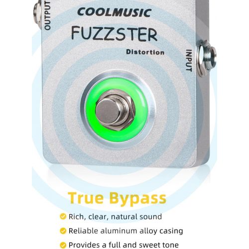  Coolmusic C-FC1 Fuzz Distortion Guitar Effect Pedal Bass Pedal withTrue Bypass