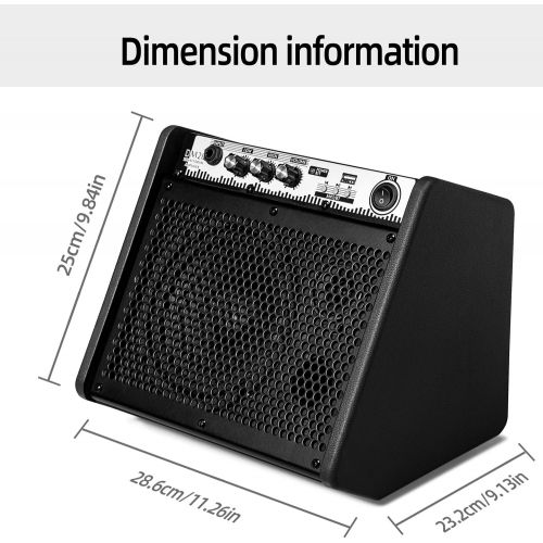  [아마존베스트]Coolmusic DM20 20W Bluetooth Personal Monitor Amplifier Electric Drum Amplifier Speaker,Keyboard Speaker