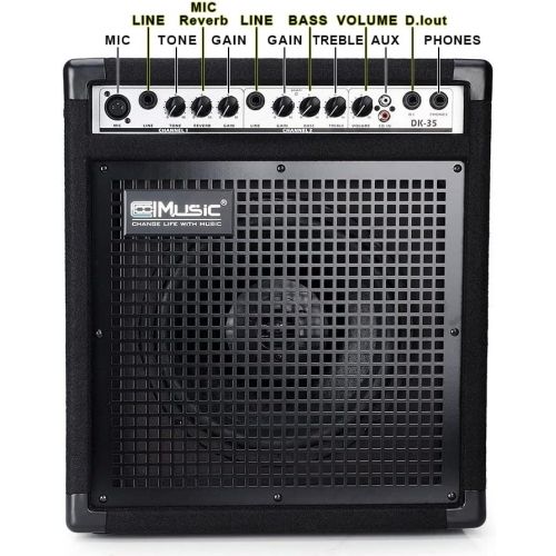  [아마존베스트]Coolmusic DK-35 50W Personal Monitor Amplifier Electric Drum Amplifier PA Workstation Keyboard Speaker