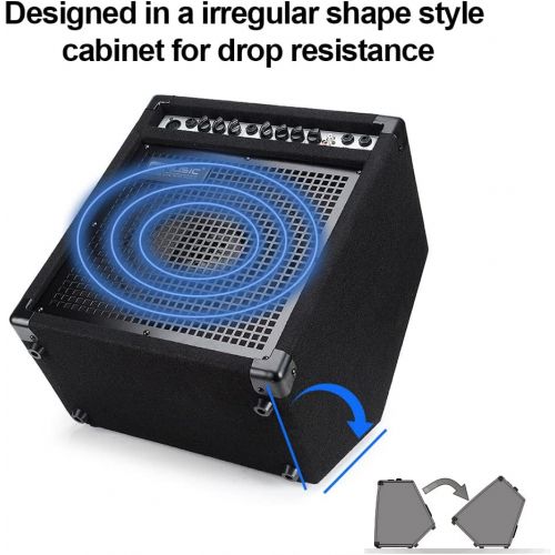  [아마존베스트]Coolmusic DK-35 50W Personal Monitor Amplifier Electric Drum Amplifier PA Workstation Keyboard Speaker
