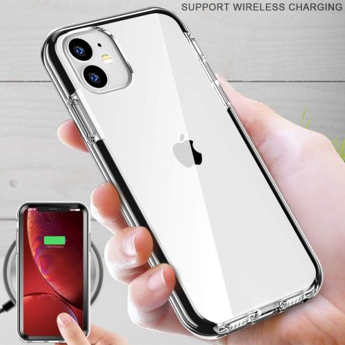  [아마존베스트]COOLQO Compatible for iPhone 11 Case, with [2 x Tempered Glass Screen Protector] Clear 360 Full Body Coverage Hard PC+Soft Silicone TPU 3in1 Heavy Duty Shockproof Defender Phone Pr