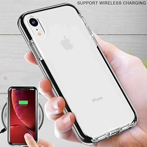  [아마존베스트]COOLQO Compatible for iPhone XR Case, with [2 x Tempered Glass Screen Protector] Clear 360 Full Body Coverage Hard PC+Soft Silicone TPU 3in1 Heavy Duty Shockproof Defender Phone Pr