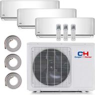 COOPER AND HUNTER Tri 3 Zone Ductless Mini Split Air Conditioner Heat Pump 9000 9000 18000 Multi