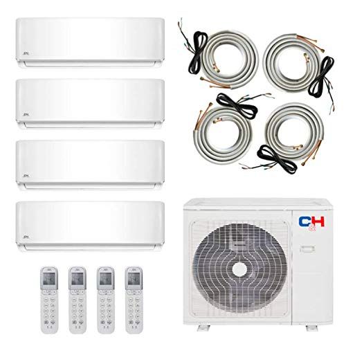  COOPER AND HUNTER Multi Zone Tri 3 Zone 12000 12000 24000 Ductless Mini Split Air Conditioner Heat Pump Full Set WiFi Ready