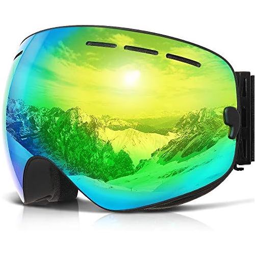  [아마존베스트]COPOZZ Ski Goggles, G1 OTG Snowboard Snow Goggles for Men Women Youth Anti-Fog UV Protection, Polarized Lens Available