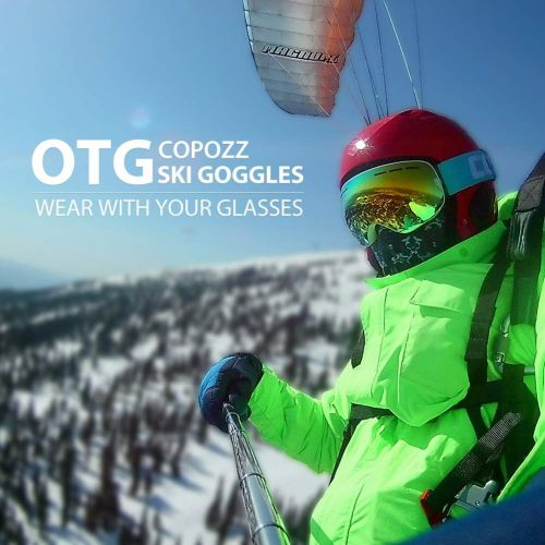  [아마존베스트]COPOZZ Ski Goggles, G1 OTG Snowboard Snow Goggles for Men Women Youth Anti-Fog UV Protection, Polarized Lens Available