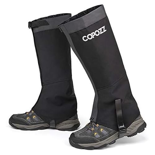  [아마존베스트]COPOZZ Leg Gaiters Waterproof Snow Boot Shoe Gaiters Leg Cover for Men and Women, Perfect for Outdoor Hunting Hiking Backpacking Skiing Trimming Grass