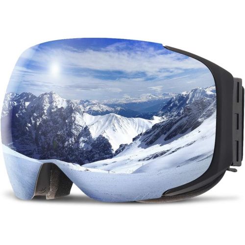  COPOZZ Ski Goggles, G2 Magnetic Snowboard/Polarized OTG UV400 Skiing Goggles