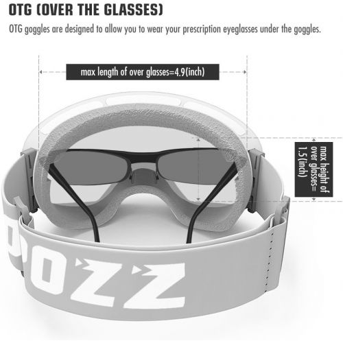  COPOZZ Kids Ski Goggles, G3 Children Snow Snowboard Goggles - OTG UV400 for Child Youth