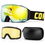 COPOZZ Polarized Ski Goggles Set, S3 Upgrade OTG Magnetic Snowboard Goggles UV Protection Skiing Goggles for Youth Men Women
