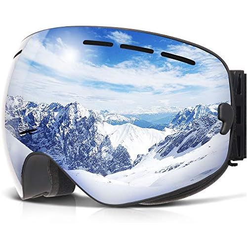  COPOZZ Ski Goggles, OTG Snowboard Goggles Anti Fog UV Protection Lens, Polarized for Options