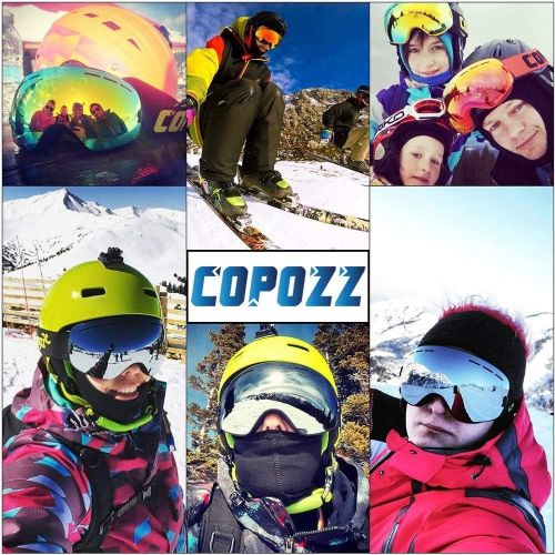  COPOZZ Ski Goggles, OTG Snowboard Goggles Anti Fog UV Protection Lens, Polarized for Options