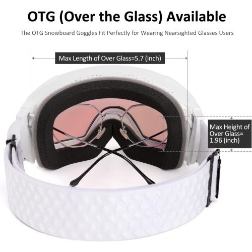  COPOZZ Polarized Ski Goggles Set, S3 Upgrade OTG Magnetic Snowboard Goggles UV Protection Skiing Goggles for Youth Men Women