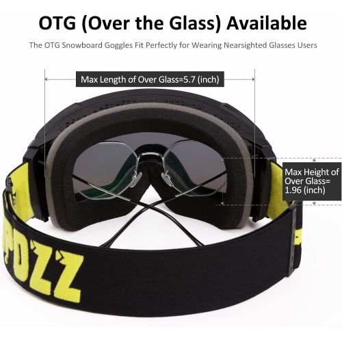  COPOZZ Polarized Ski Goggles Set, S3 Upgrade OTG Magnetic Snowboard Goggles UV Protection Skiing Goggles for Youth Men Women