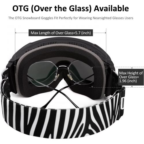  COPOZZ Polarized Ski Goggles Set, S3 Upgrade OTG Magnetic Snowboard Goggles UV Protection Skiing Goggles for Youth Men Women