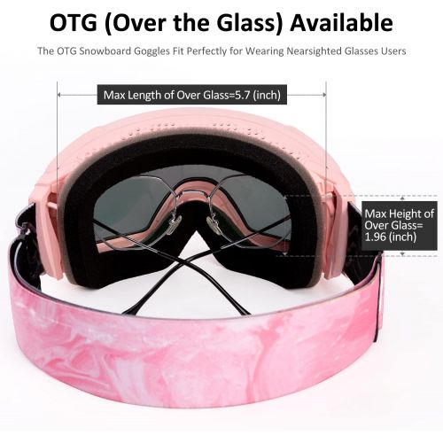  COPOZZ Polarized Ski Goggles Set, S3 Upgrade OTG Magnetic Snowboard Goggles UV Protection Skiing Goggles for Youth Men Women