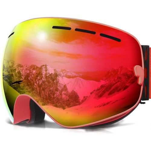  COPOZZ Ski Goggles, OTG Snowboard Goggles Anti Fog UV Protection Lens, Polarized for Options