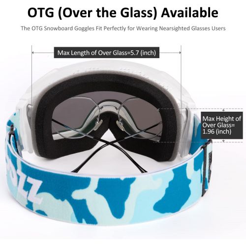  COPOZZ Polarized Ski Goggles Set, S3 Upgrade OTG Magnetic Snowboard Goggles UV Protection Skiing Goggles for Youth Men Women