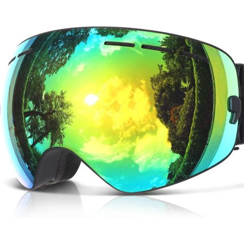  COPOZZ Ski Goggles, OTG Snowboard Goggles Anti Fog UV Protection Lens, Polarized for Options