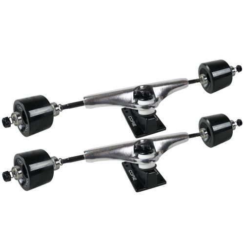  CORE Longboard Skateboard Trucks Combo Set 70mm Bigfoot Stalkers Wheels with Silver Trucks, Bearings, and Hardware Package