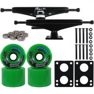 CORE Longboard Skateboard Trucks Combo Set 76mm Bigfoot Crusher Wheels with Black Trucks, Bearings, and Hardware Package