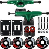 CORE Green SKATEBOARD TRUCKS, WHEELS, ABEC 5 BEARINGS