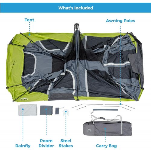  Core Two Room 12 Person Instant Cabin Tent with Side Entrance