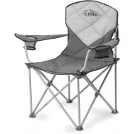 Core Equipment Folding Padded Quad Chair with Carry Bag, Gray