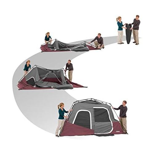  CORE 6 Person Instant Cabin Tent with Wall Organizer