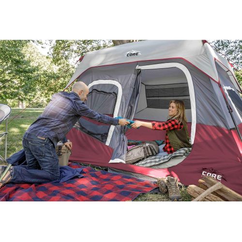  CORE 6 Person Instant Cabin Tent with Wall Organizer