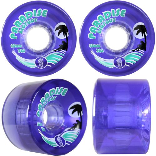  Core Longboard Skateboard Trucks Combo Set 65mm Bigfoot Islanders Wheels with Black Trucks, Bearings, and Hardware Package