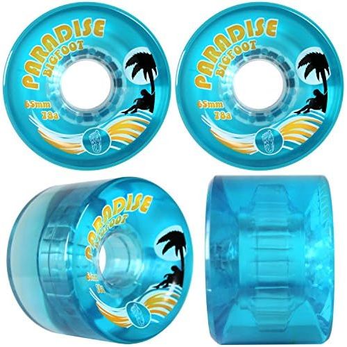  CORE Longboard Skateboard Trucks Combo Set 65mm Bigfoot Islanders Wheels with Black Trucks, Bearings, and Hardware Package