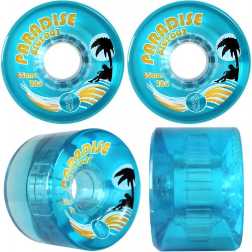  CORE Longboard Skateboard Trucks Combo Set 65mm Bigfoot Islanders Wheels with Black Trucks, Bearings, and Hardware Package