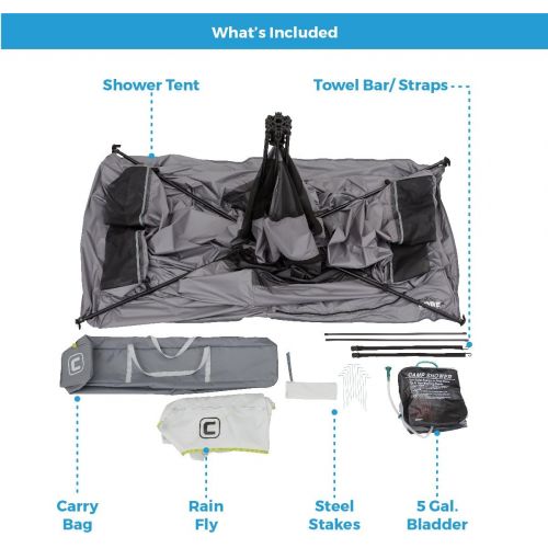  Core Instant Camping Utility Shower Tent with Changing Privacy Room