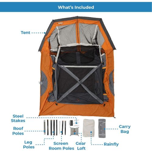  CORE 4 Person / 6 Person Straight Wall Cabin Tents