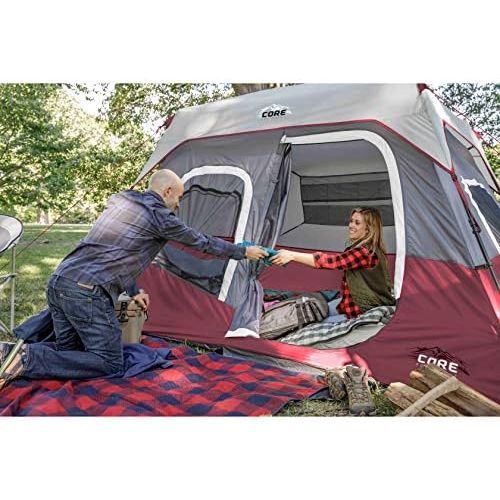  CORE 6 Person Instant Cabin Tent with Wall Organizer