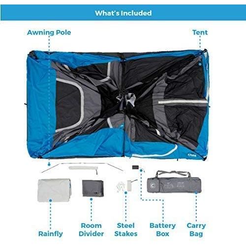  Core 9 Person Lighted Instant Cabin Tent & Footprint