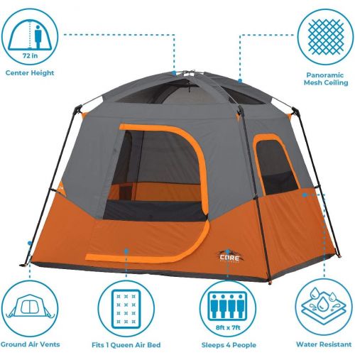  CORE 4 Person / 6 Person Straight Wall Cabin Tents