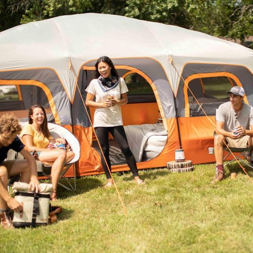  CORE 12 Person Extra Large Straight Wall Cabin Tent - 16 x 11