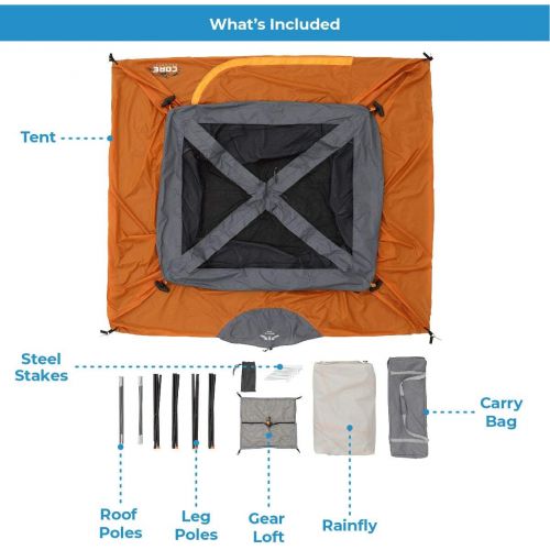  CORE 4 Person / 6 Person Straight Wall Cabin Tents