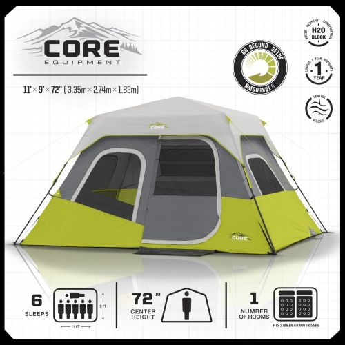  CORE 6 Person Instant Cabin Tent - 11 x 9