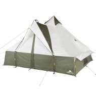 CORE Spacious and Eye Catching Ozark Trail Hazel Creek 8 Person Lodge Tent,with Awnings,E-Port,Organizers and Pockets,Stores Easily in an Expandable Zippered Duffle,Sea Turtle,Vanilla,G