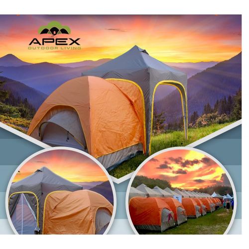  CORE Undercover UC Apex Camping Tent, Size 170 SQF, Orange/Tan