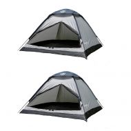 CORE Tahoe Gear Willow 2 Person 3 Season Family Dome Waterproof Camping Tent (2 Pack)