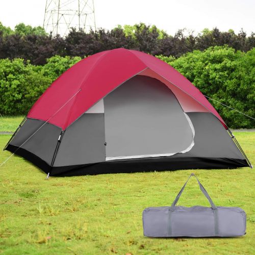  CORE Tangkula 5-6 Person Outdoor Tent Extended Dome 2-Layer Durable Fabric Rainfly Family Picnic Camping Lightweight Carry Bag