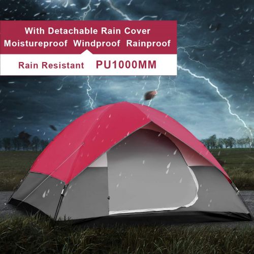 CORE Tangkula 5-6 Person Outdoor Tent Extended Dome 2-Layer Durable Fabric Rainfly Family Picnic Camping Lightweight Carry Bag