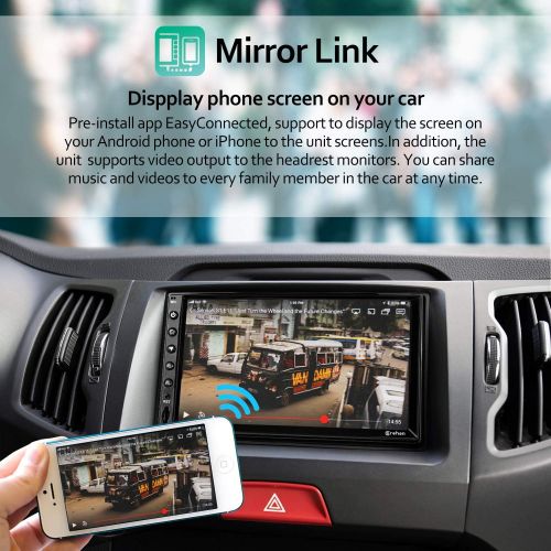  [아마존베스트]COREHAN Double Din Android Car Stereo - Corehan 7 inch Touch Screen in Dash Car Radio Video Multimedia Player with Bluetooth WiFi GPS Navigation System (Android 7, 7 inch Screen)