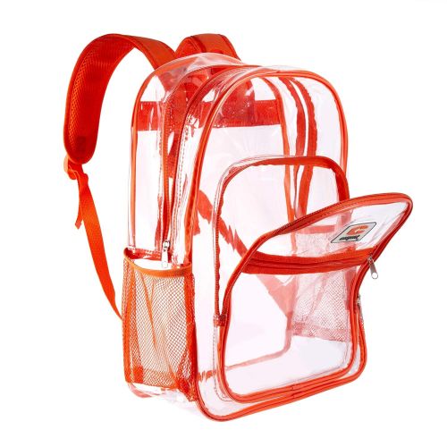  CORJENT Strong-Heavy Duty Clear School Backpack, Reinforced Padded Straps & “Bonus LED Flashlight”